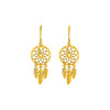 Dream Catcher Earrings in 14k Yellow Gold